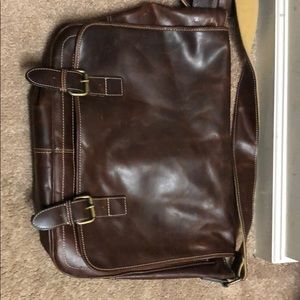 Leather messenger bag